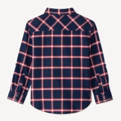 Chemise à carreaux et manches rétractables pour garçon