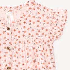 Chemise manches courtes bébé fille imprimé fleuri