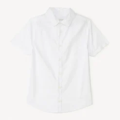 Chemise manches courtes blanche en coton