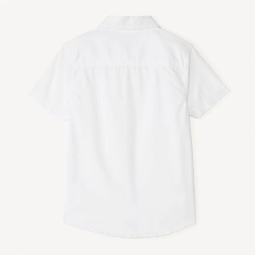 Chemise manches courtes blanche en coton