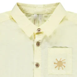 Chemise manches courtes à broderies 3D pour bébé garçon