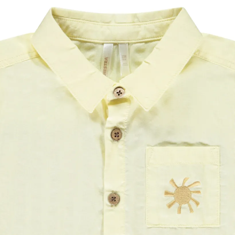 Chemise manches courtes à broderies 3D pour bébé garçon