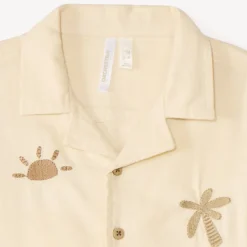 Chemise manches courtes broderie fantaisie pour bébé garçon