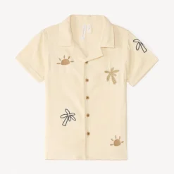 Chemise manches courtes broderie fantaisie pour bébé garçon