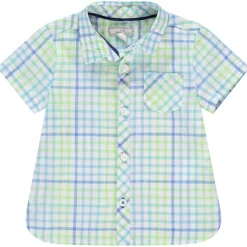 Chemise manches courtes à carreaux et poche