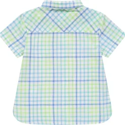 Chemise manches courtes à carreaux et poche