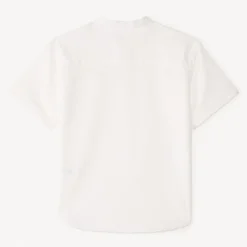 Chemise manches courtes col mao en façonné pour bébé garçon