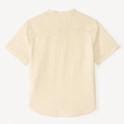 Chemise manches courtes col mao broderie soleil pour garçon
