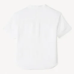 Chemise manches courtes col mao en toile pour garçon