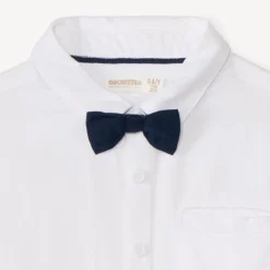 Chemise manches courtes de cérémonie + nœud papillon pour garçon