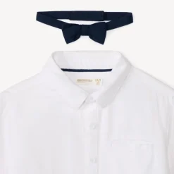 Chemise manches courtes de cérémonie + nœud papillon pour garçon