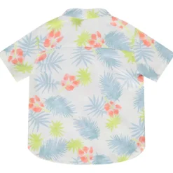 Chemise manches courtes en coton imprimé hibiscus pour bébé garçon
