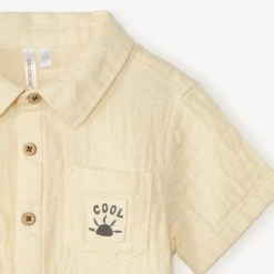 Chemise manches courtes en gaze pour bébé garçon