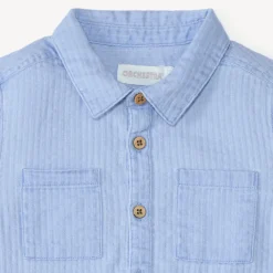 Chemise manches courtes en toile texturée pour garçon