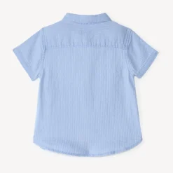 Chemise manches courtes en toile texturée pour garçon