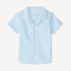 Chemise manches courtes en toile texturée pour bébé garçon