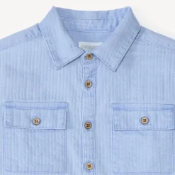 Chemise manches courtes en toile texturée pour garçon