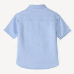 Chemise manches courtes en toile texturée pour garçon