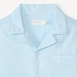 Chemise manches courtes en toile texturée pour garçon