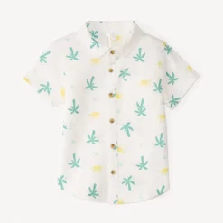 Chemise manches courtes imprimé cactus et soleils pour bébé garçon