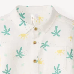 Chemise manches courtes imprimé cactus et soleils pour bébé garçon