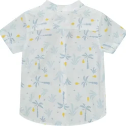 Chemise manches courtes imprimé arty à col mao pour bébé garçon