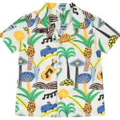 Chemise manches courtes imprimé fantaisie pour bébé garçon
