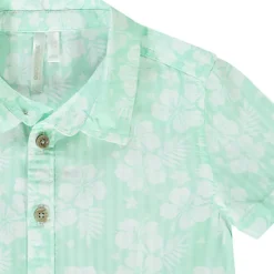 Chemise manches courtes imprimé hibiscus pour bébé garçon