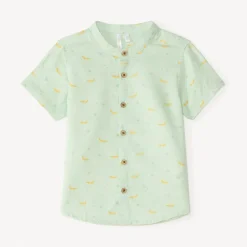 Chemise à manches courtes imprimé crocodile pour bébé garçon