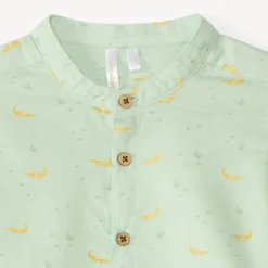 Chemise à manches courtes imprimé crocodile pour bébé garçon