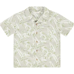 Chemise manches courtes imprimée feuillages pour garçon