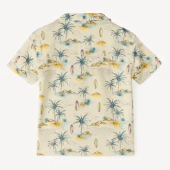 Chemise manches courtes imprimée tropicale pour garçon