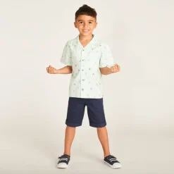 Chemise manches courtes imprimé noix de coco pour garçon