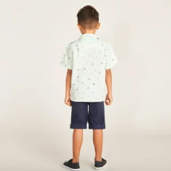 Chemise manches courtes imprimé noix de coco pour garçon