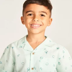 Chemise manches courtes imprimé noix de coco pour garçon