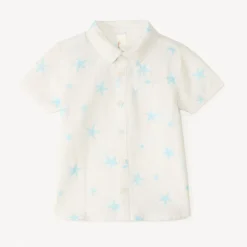 Chemise manches courtes motif étoiles de mer pour bébé garçon
