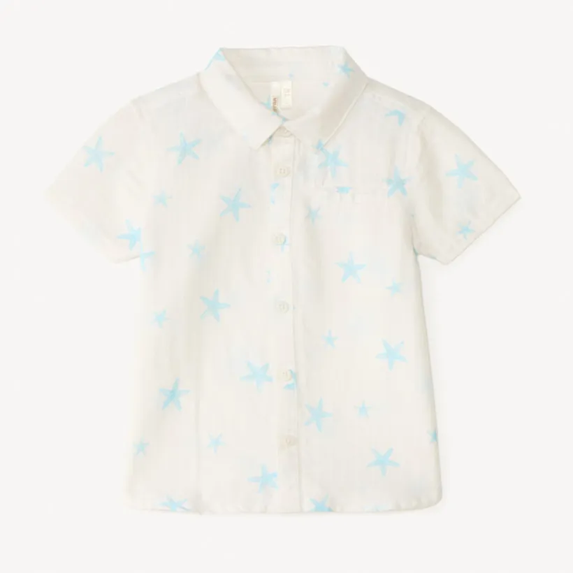 Chemise manches courtes motif étoiles de mer pour bébé garçon
