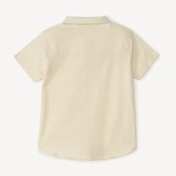 Chemise manches courtes + nœud papillon en toile pour bébé garçon