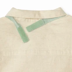 Chemise manches courtes + nœud papillon en toile pour bébé garçon