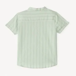 Chemise à manches courtes rayée col mao pour bébé garçon