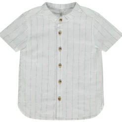 Chemise manches courtes rayée à col mao pour bébé garçon