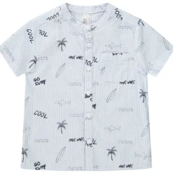 Chemise manches courtes rayée et imprimée pour garçon