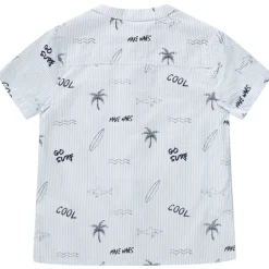 Chemise manches courtes rayée et imprimée pour garçon