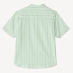 Chemise manches courtes rayée col mao pour garçon