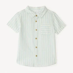 Chemise manches courtes à rayures pour bébé garçon