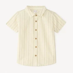Chemise manches courtes à rayures pour bébé garçon