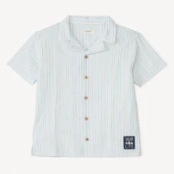 Chemise manches courtes à rayures pour garçon