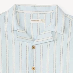 Chemise manches courtes à rayures pour garçon
