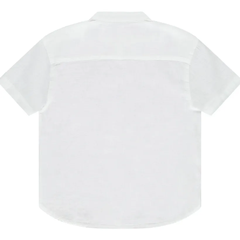 Chemise manches courtes uni à col mao