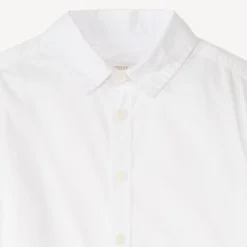 Chemise à manches courtes unie en popeline pour garçon